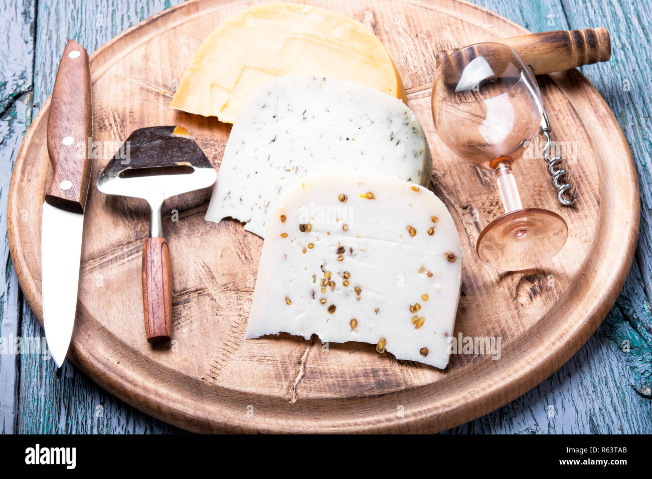 Different kinds of swiss cheeses Stock Photo Alamy