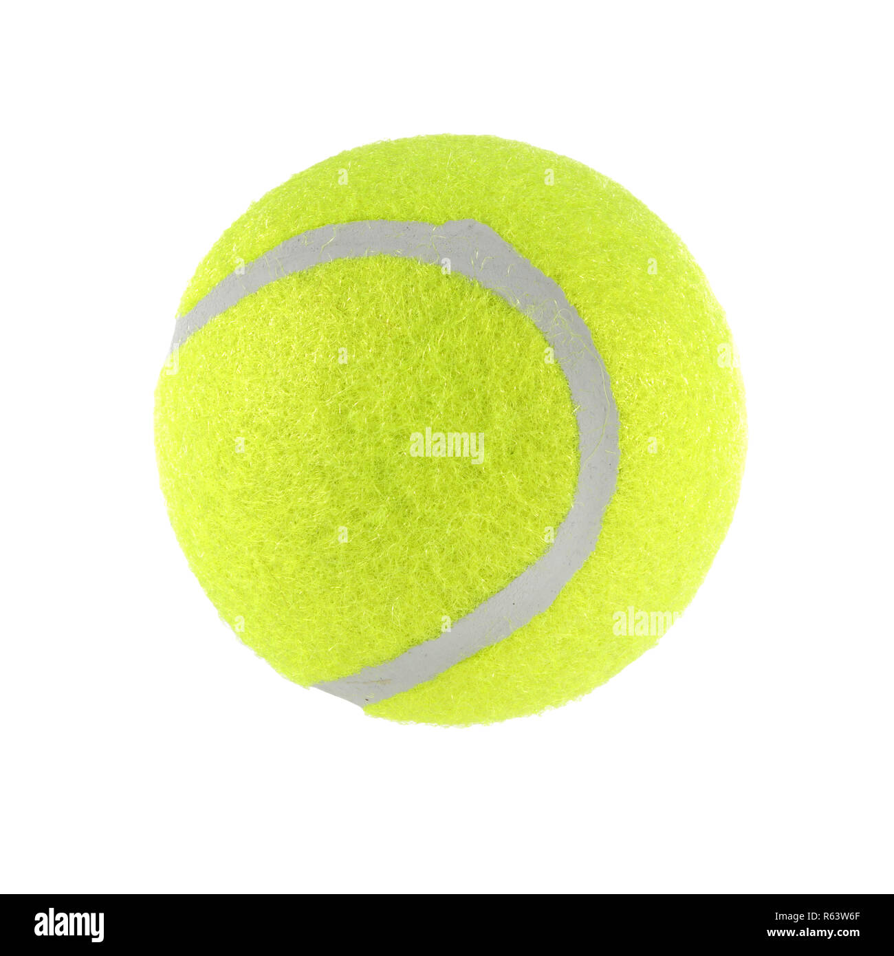 Tennis ball isolated on white background with clipping path Stock Photo