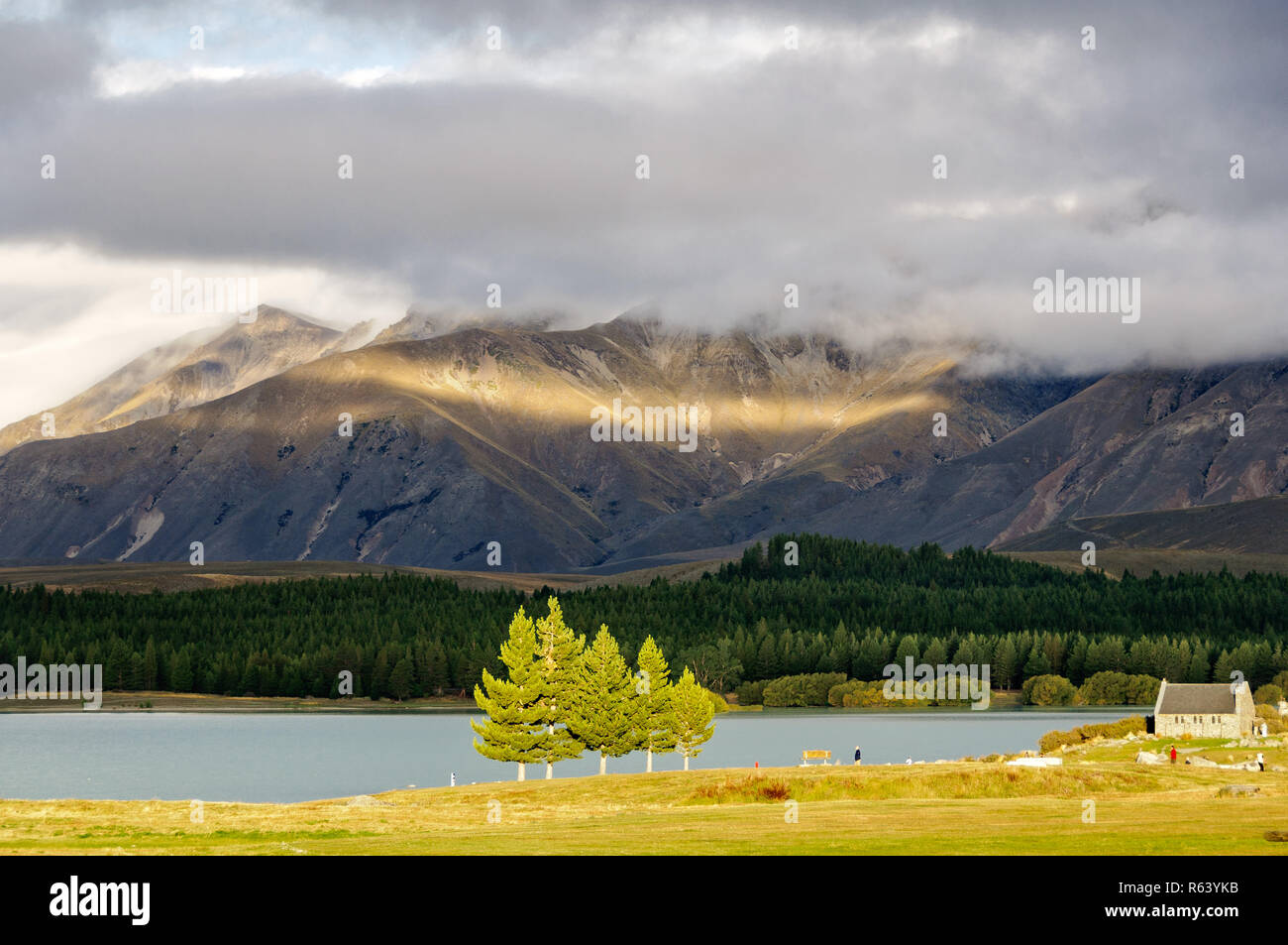 Sunset at Lake Tekapo - South Island Stock Photo - Alamy