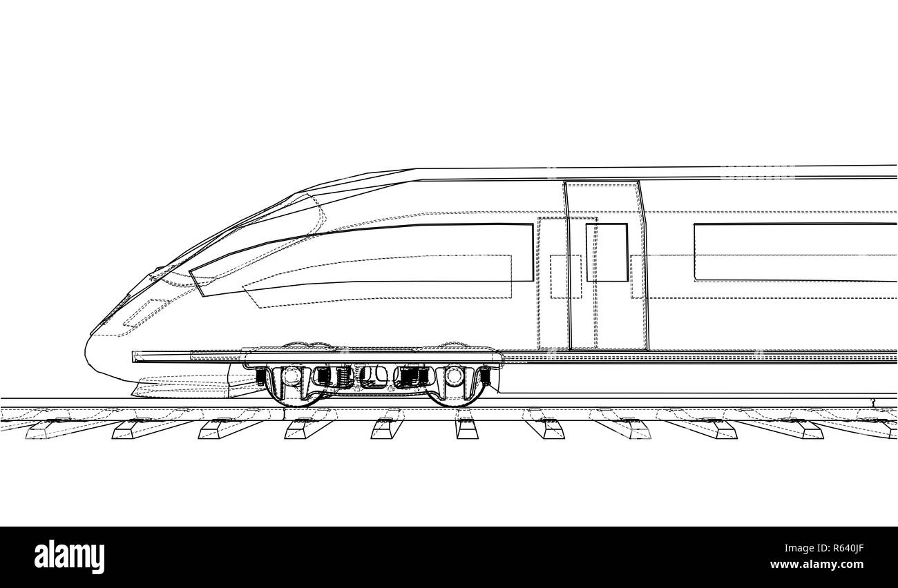 Modern speed train concept Stock Photo - Alamy