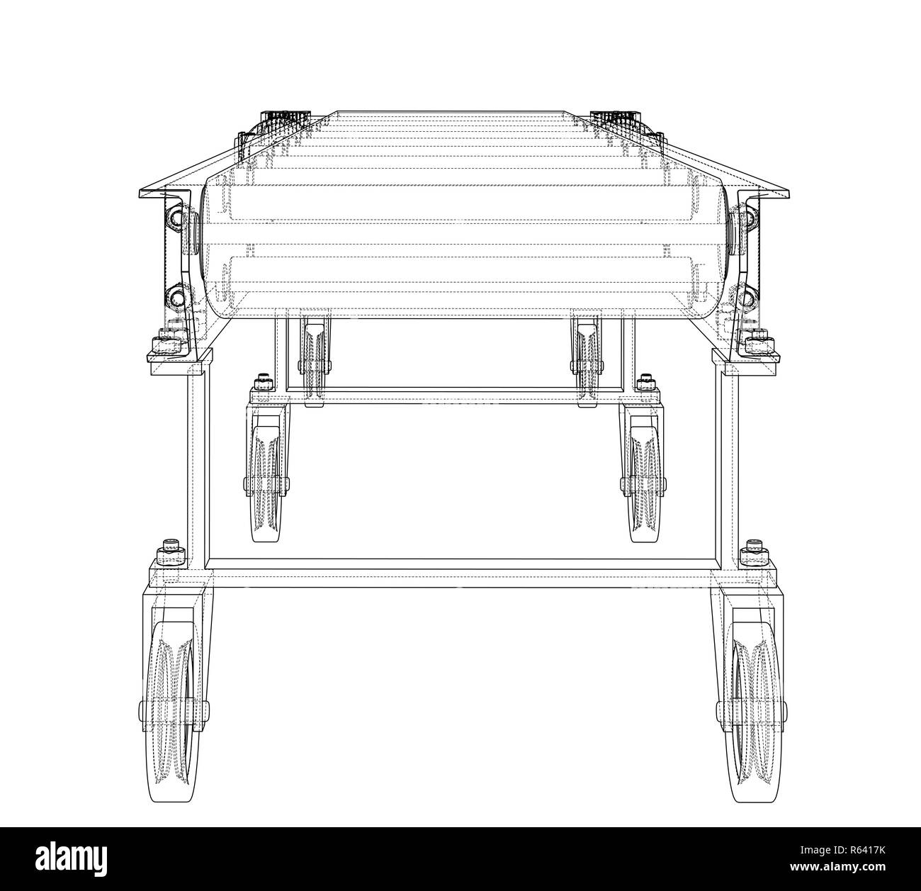 3D outline conveyor belt. 3d illustration Stock Photo Alamy