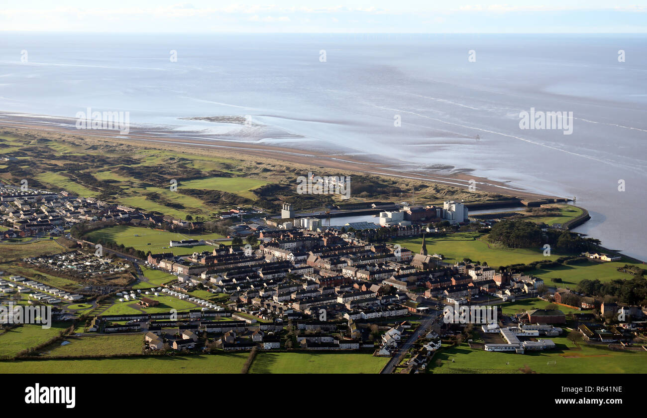 aerial view of Silloth, Cumbria Stock Photo Alamy