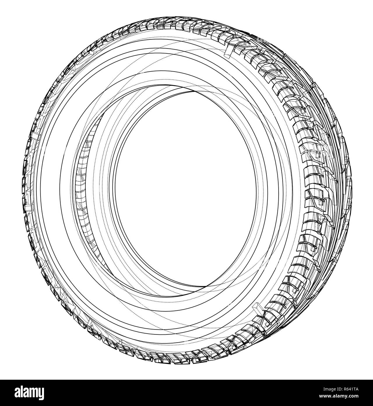 Car tire concept. 3d illustration Stock Photo Alamy