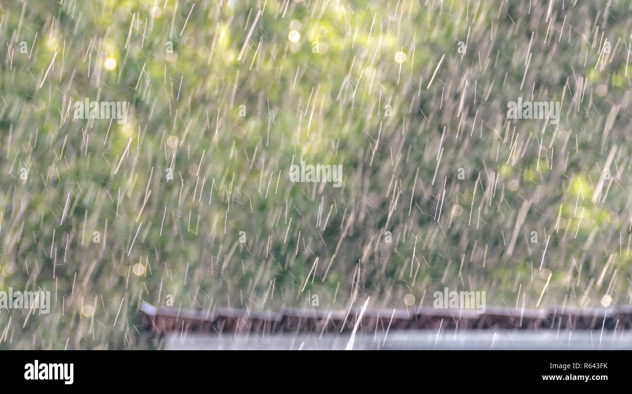 downpour scenery Stock Photo