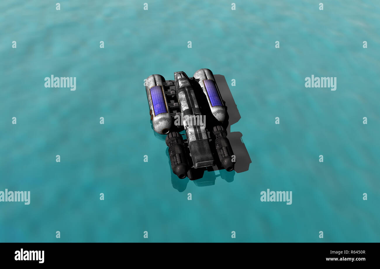 float glider with jet engines above the water Stock Photo Alamy