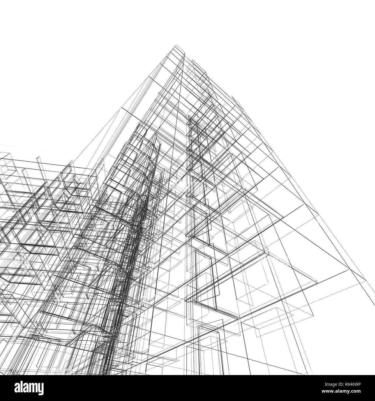 Abstract architecture 3d rendering Stock Photo - Alamy