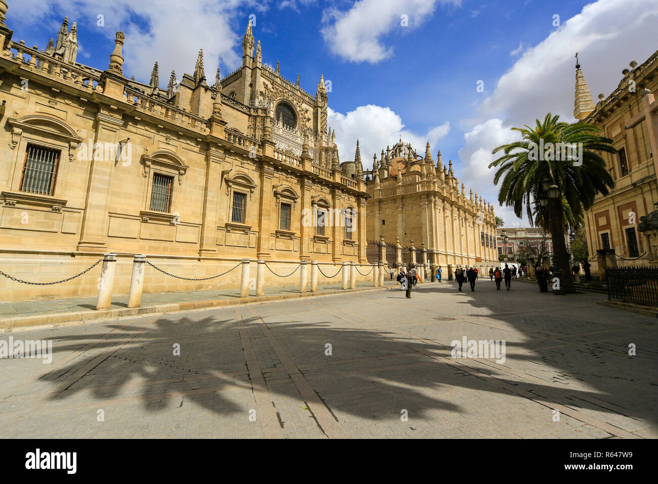 Seville Cathedral St Mary of the See external view with traditional