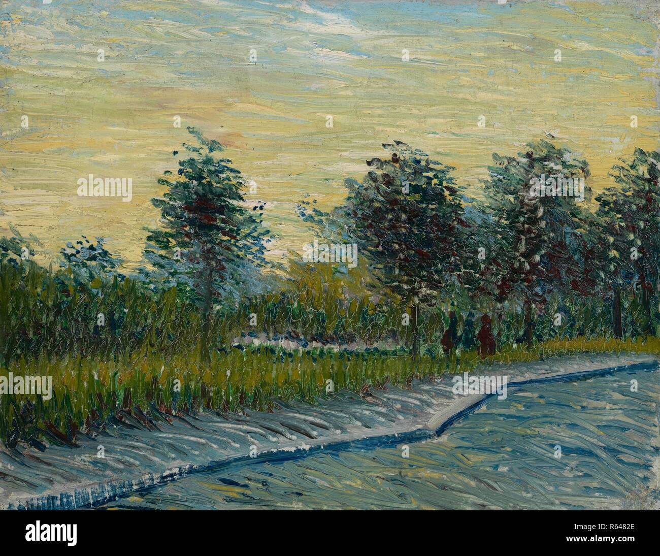 Square Saint-Pierre at Sunset. Date: May 1887, Paris. Dimensions: 33.0 cm x 42.0 cm, 47.9 cm x 57.0 cm. Museum: Van Gogh Museum, Amsterdam. Author: VAN GOGH, VINCENT. VINCENT VAN GOGH. Stock Photo