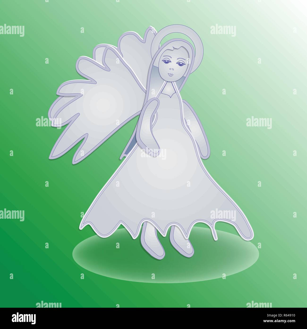 Christmas Angel Icon Symbol Design. Vector Christmas illustration with