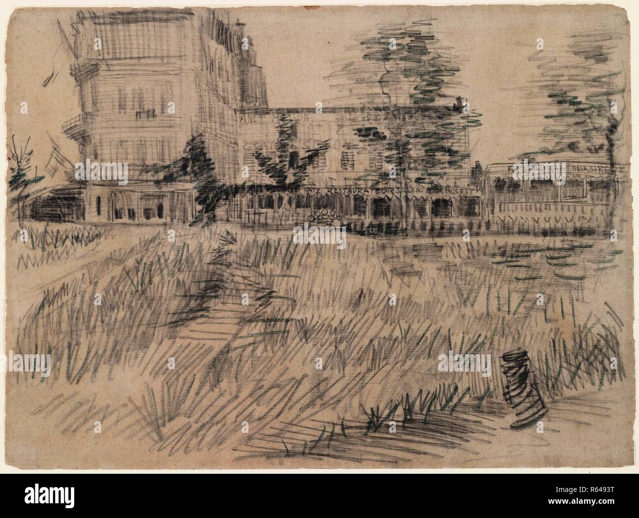 Restaurant de la Sirène at Asnières. Date JuneSeptember 1887, Paris