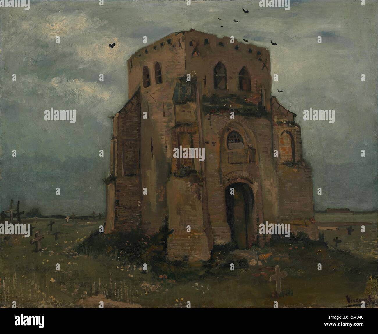 The Old Church Tower at Nuenen ('The Peasants' Churchyard'). Date May