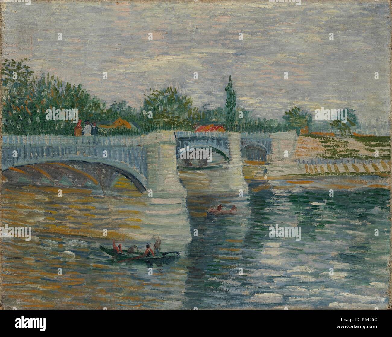 The Bridge at Courbevoie. Date: May-July 1887, Paris. Dimensions: 32.1 cm x 40.5 cm, 47.5 cm x 56 cm. Museum: Van Gogh Museum, Amsterdam. Author: VAN GOGH, VINCENT. VINCENT VAN GOGH. Stock Photo
