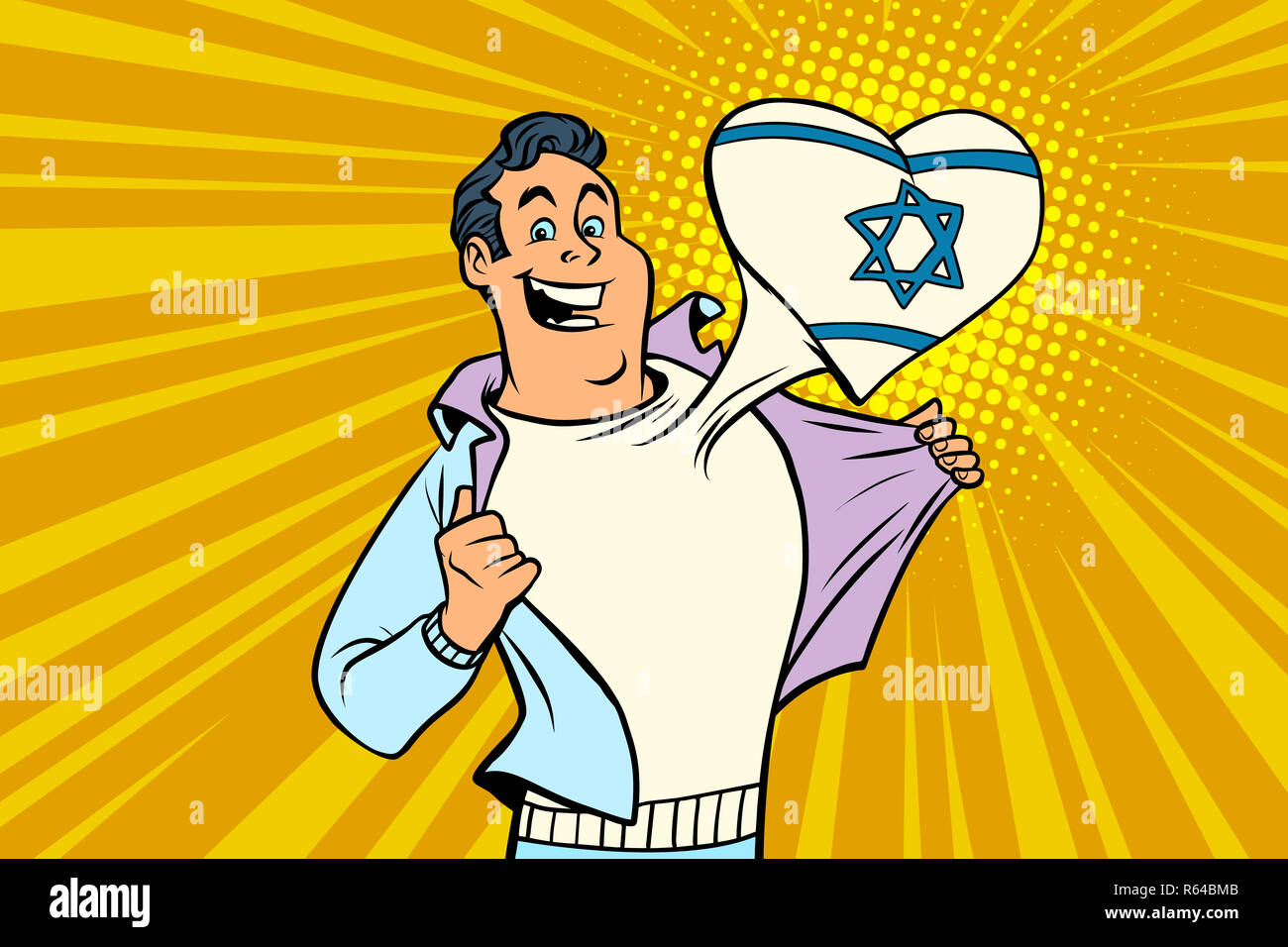 sports fan loves Israel Stock Photo