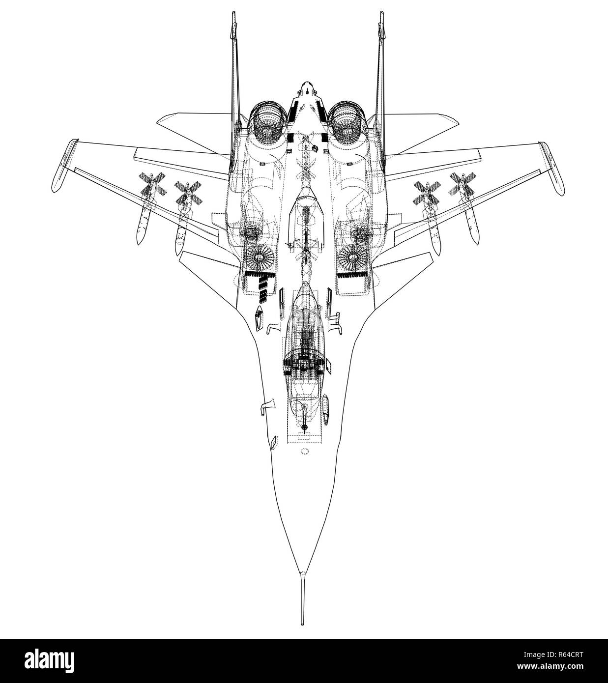 Fighter plane concept Stock Photo
