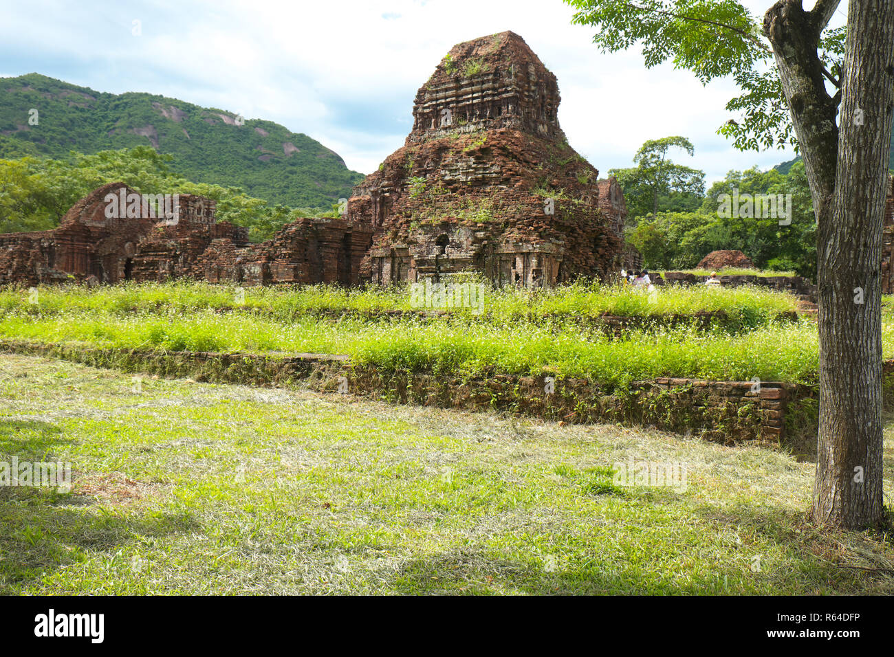 My Son Vietnam - the ancient ruins of Hindu temples of the Champa dynasty is now a UNESCO World Heritage Site Stock Photo