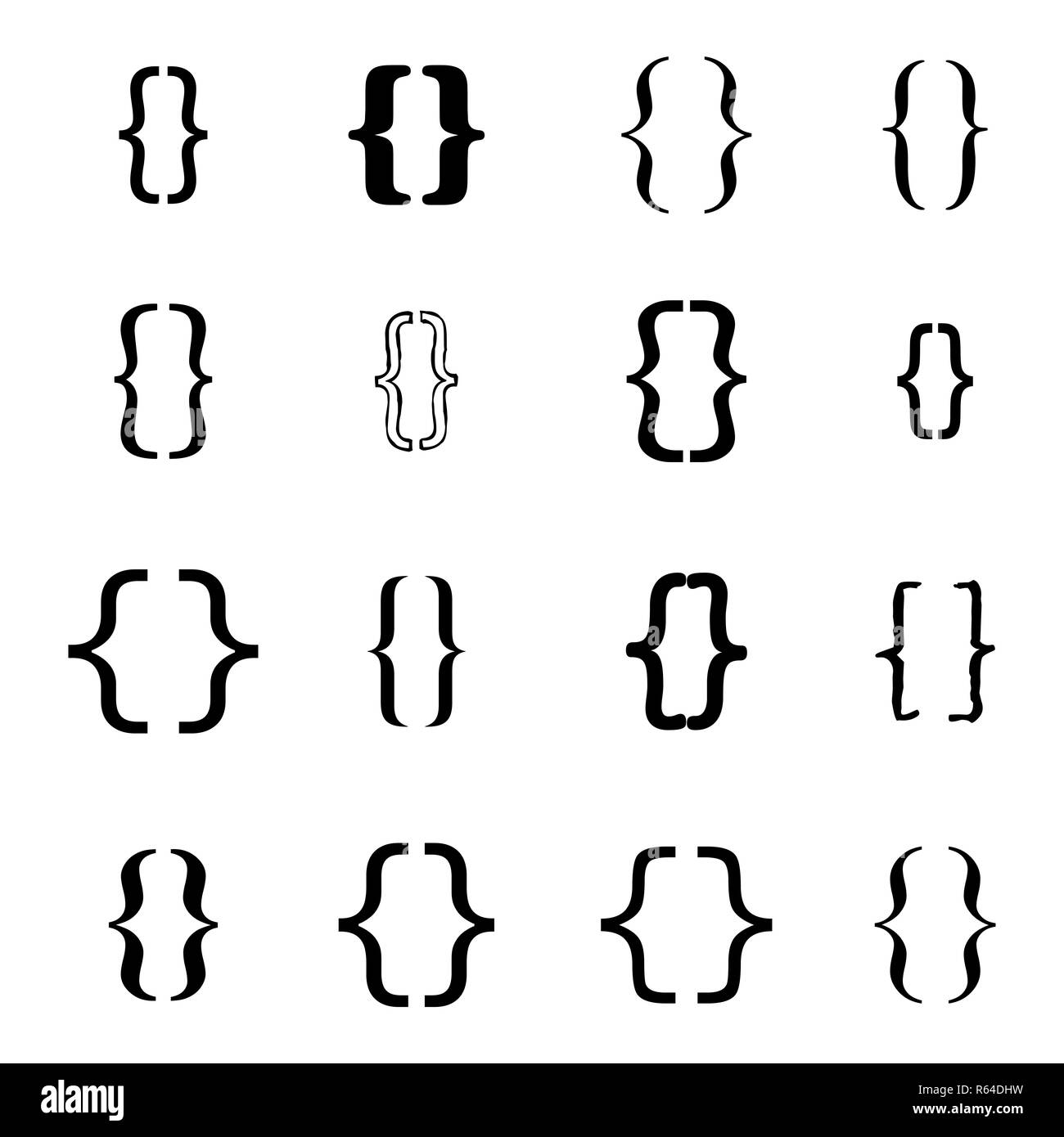 Curly brackets hires stock photography and images Alamy