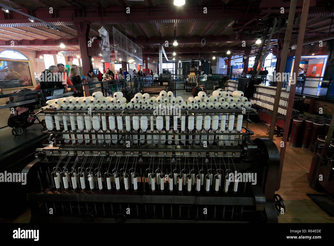 Cotton weaving looms at the Science and Industry Museum, Liverpool Road