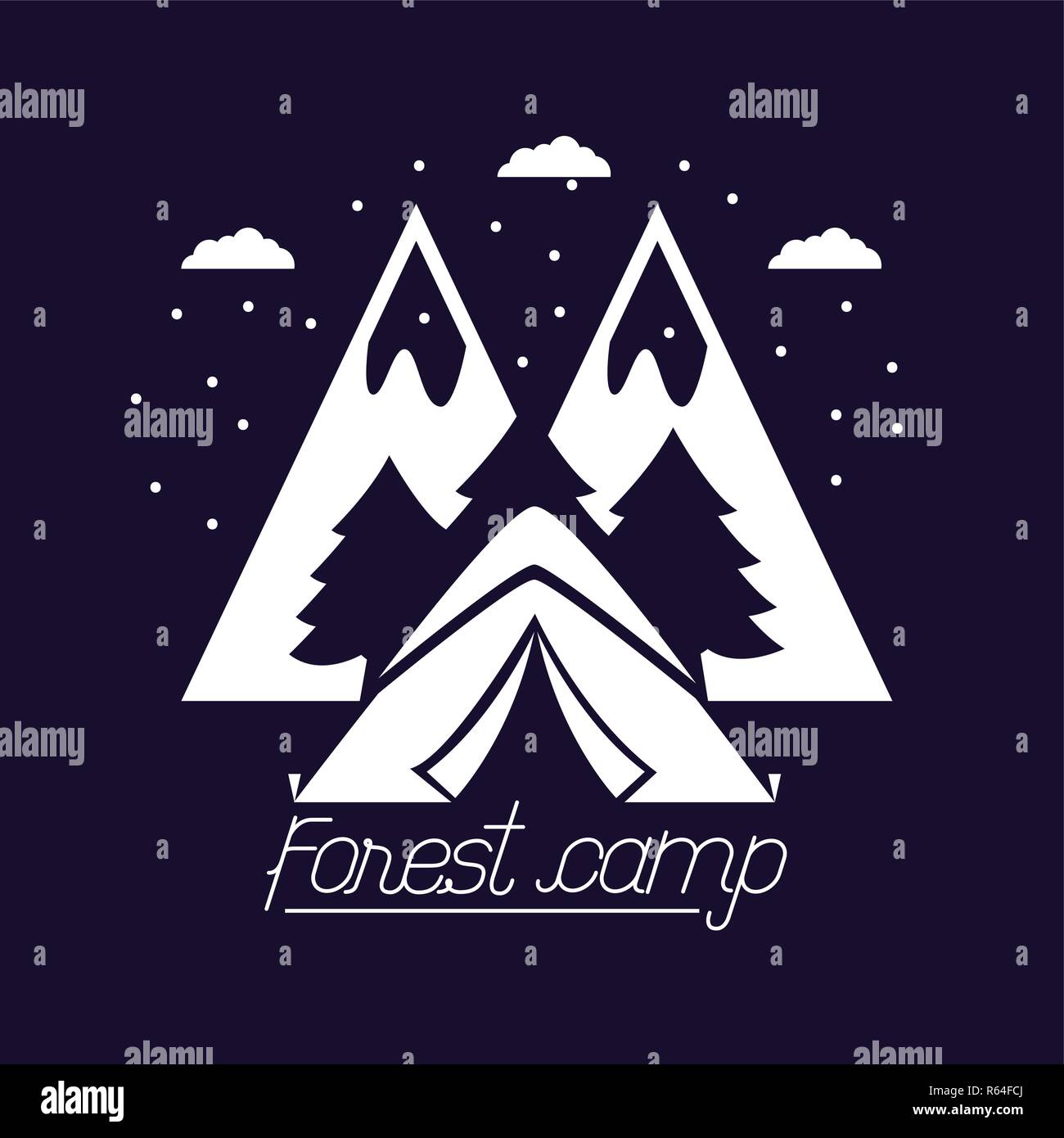 camping summer relate Stock Vector