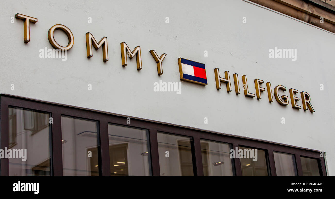 COPENHAGEN, DENMARK - JUNE 13, 2018: Detail of Tommy Hilfiger store in  Copenhagen, Denmark. It is a premium American clothing company founded at  1985 Stock Photo - Alamy