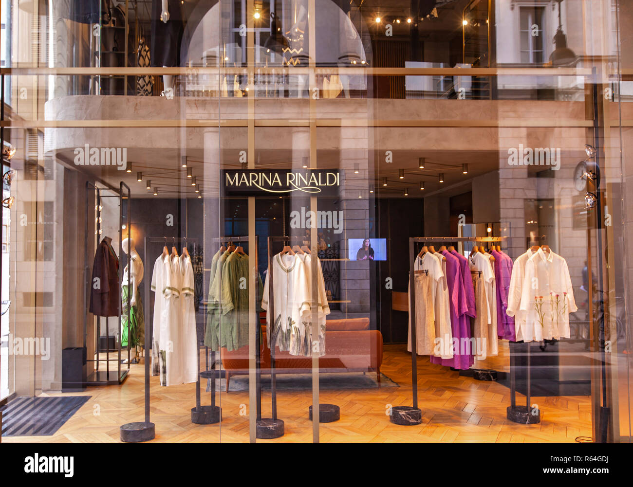 Marina Rinaldi store in Milan, Italy Stock Photo - Alamy
