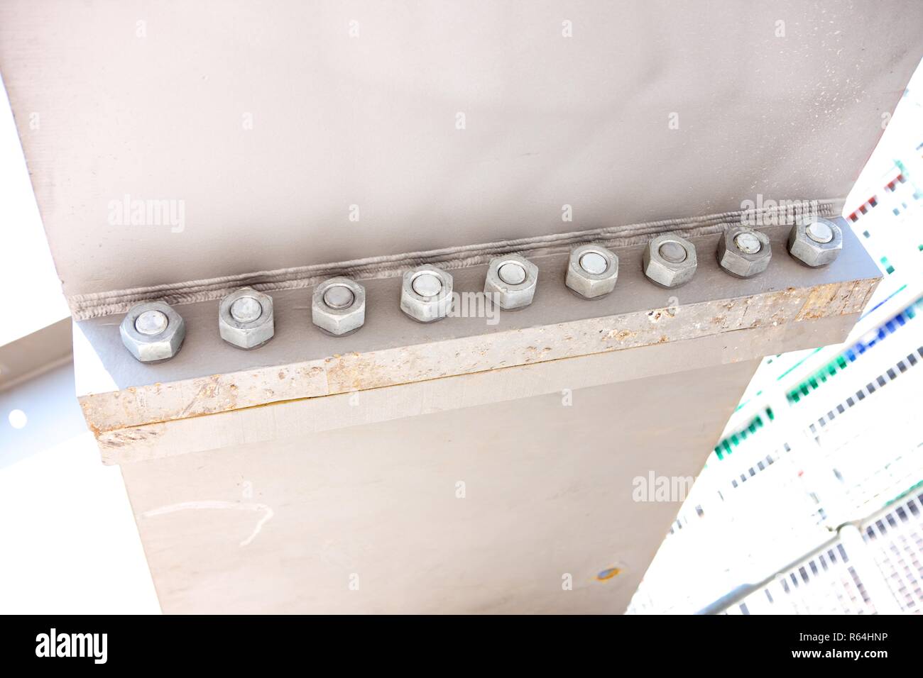 steel girder joint on construction site Stock Photo Alamy
