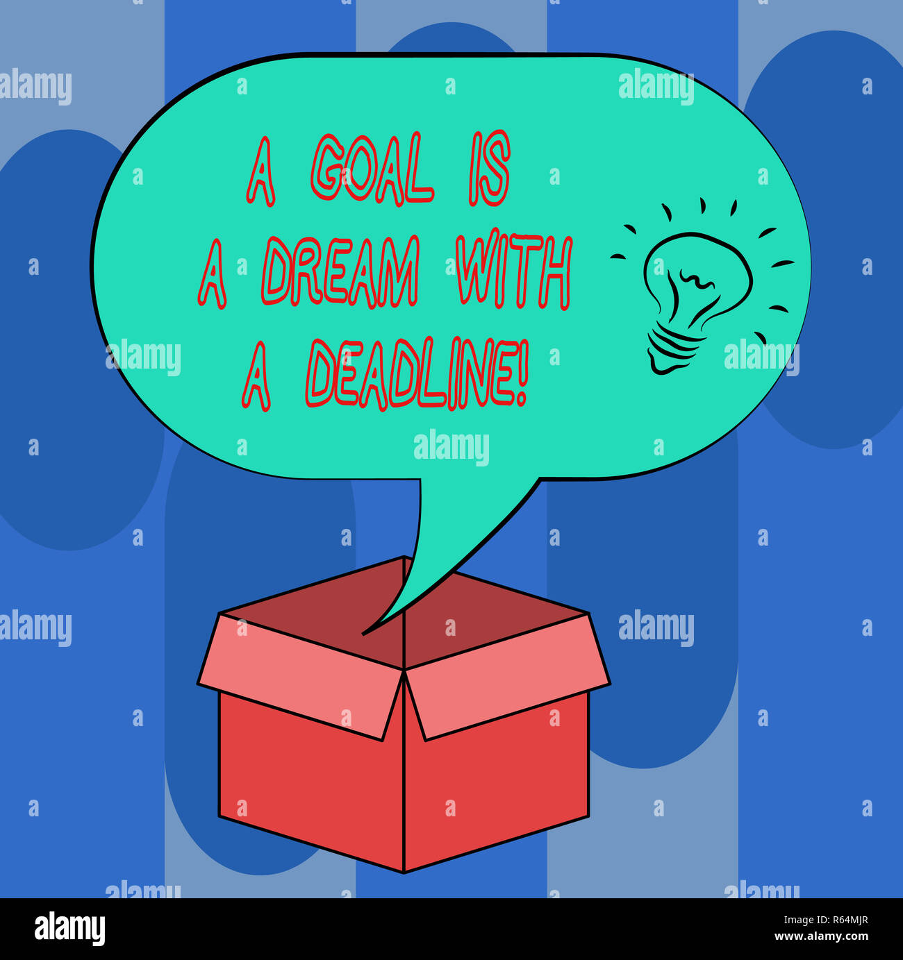 Handwriting text A Goal Is A Dream With A Deadline. Concept meaning Set ...
