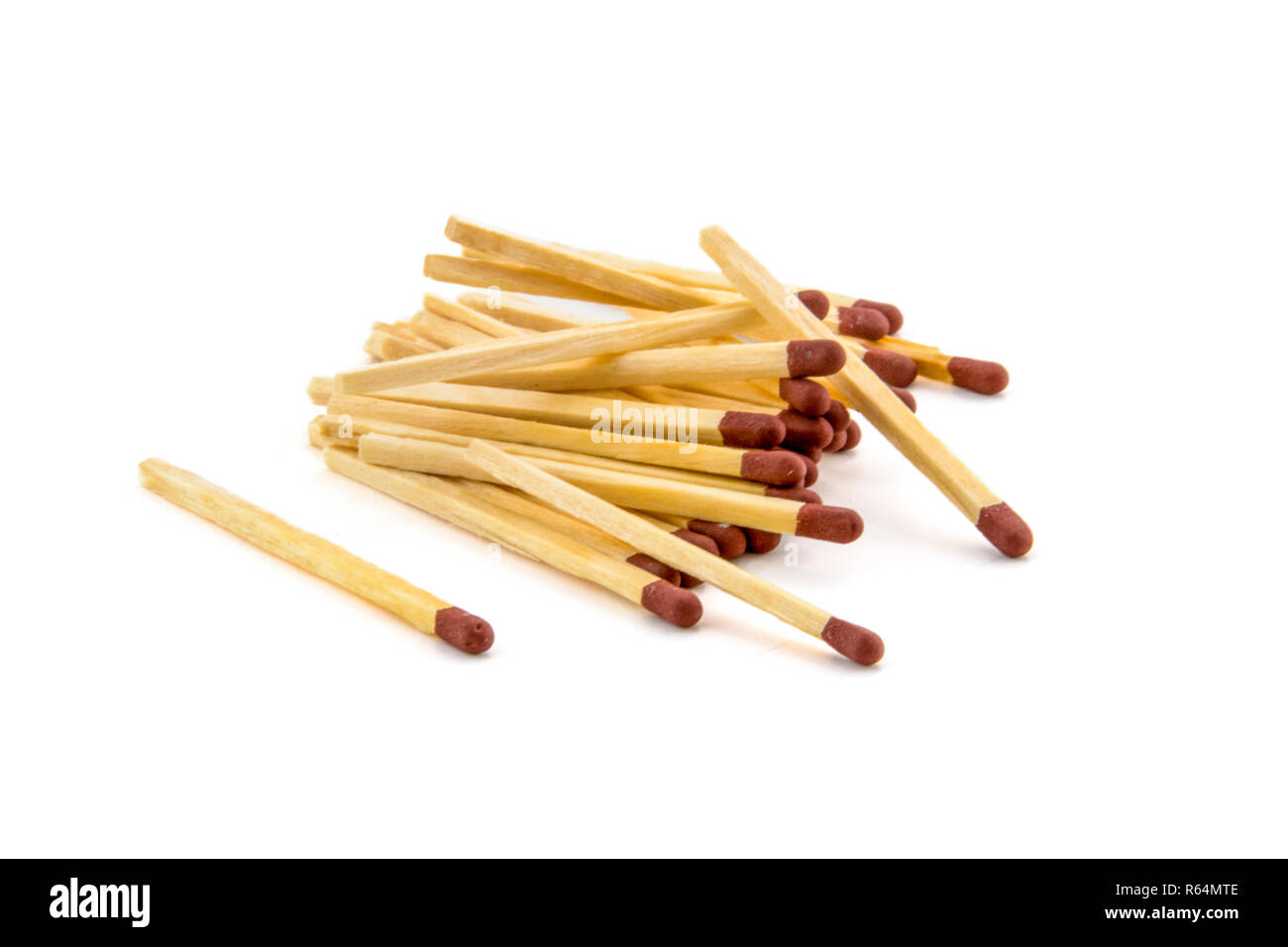 Macro Bunch Matchsticks Isolated On White Stock Photo 60578704