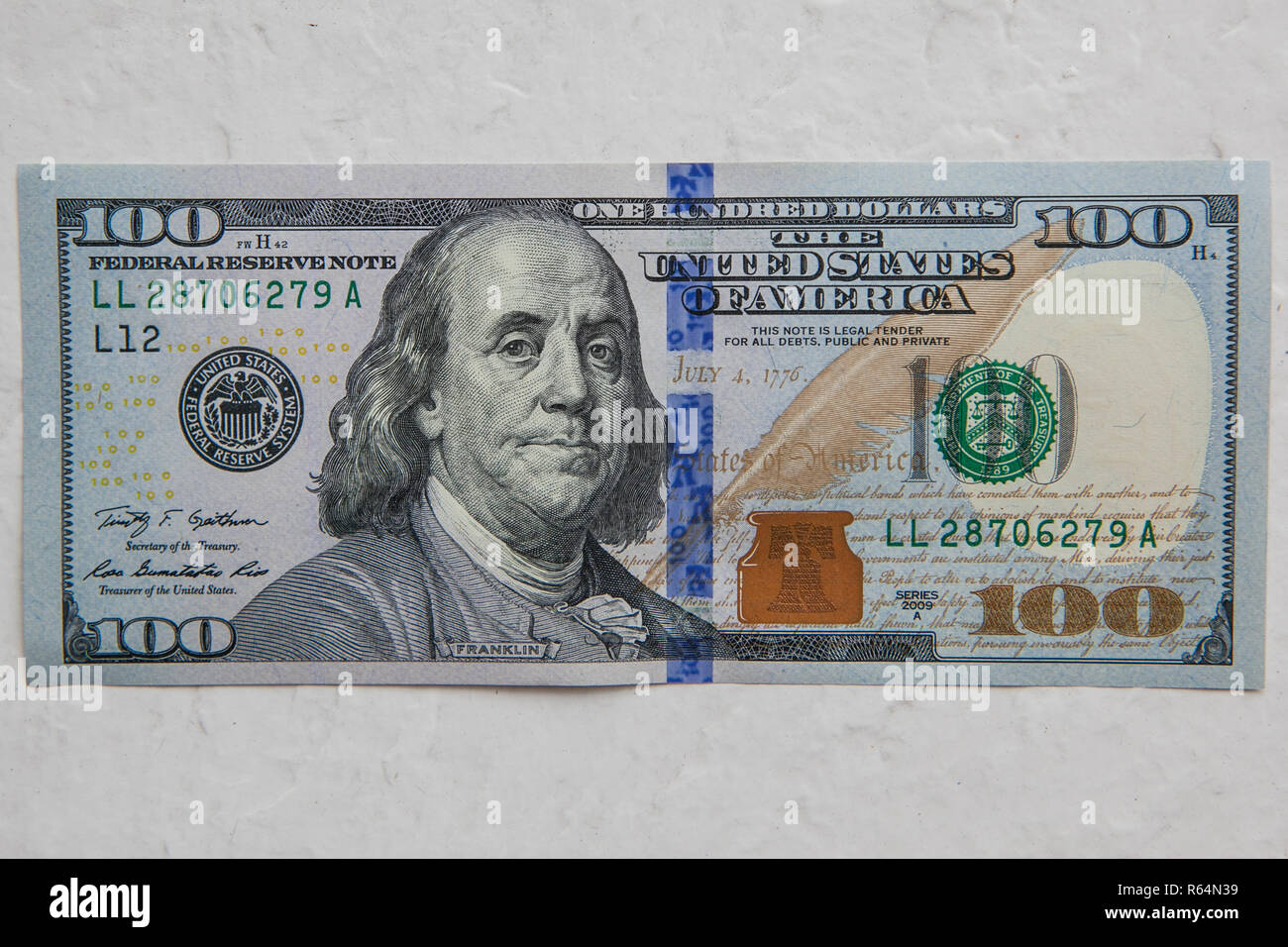 100 dollar bill usa benjamin hi-res stock photography and images - Alamy