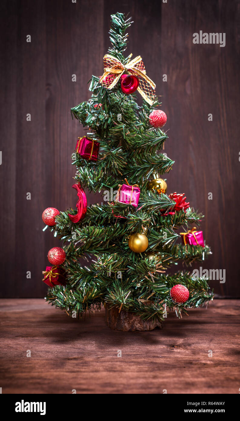 Artificial Christmas tree Stock Photo