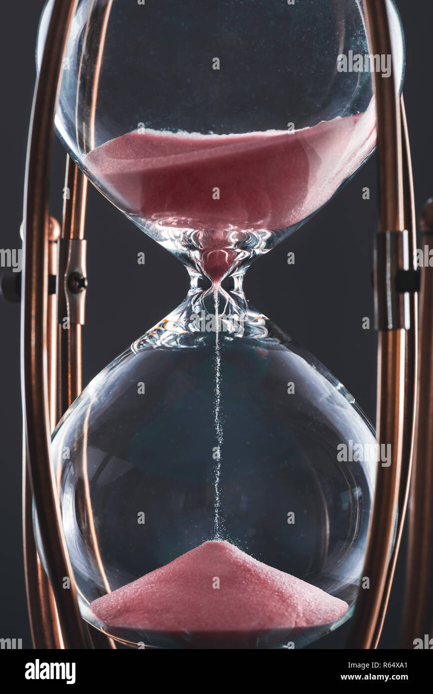 Hourglass Clock Is Ticking Stock Photo