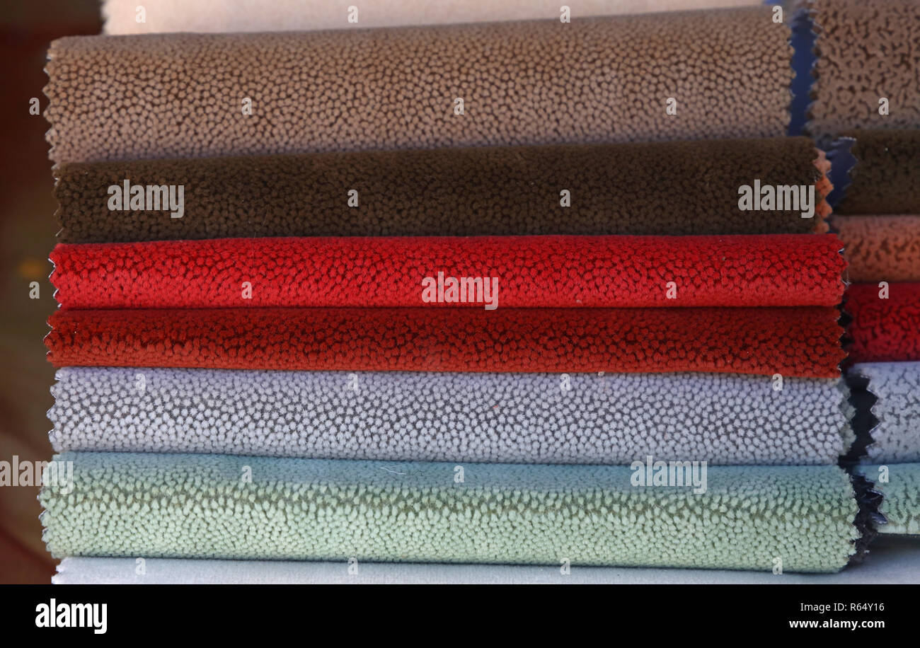 Swatch of upholstery fabric close up Stock Photo - Alamy