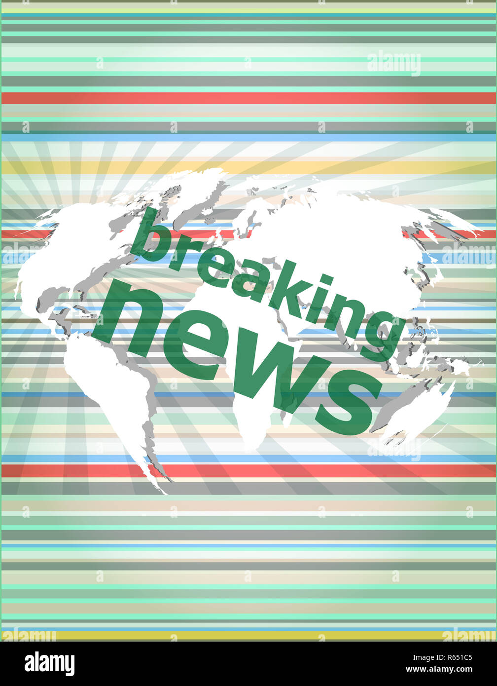News and press concept: words breaking news on digital screen. concept ...