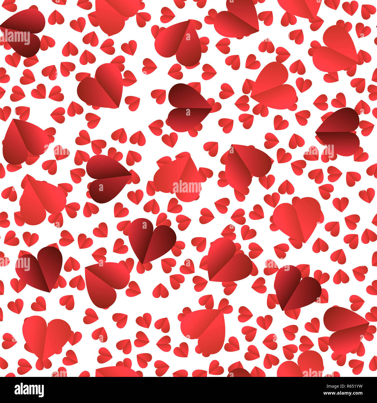 Romantic Red Heart Seamless Pattern Stock Photo - Alamy