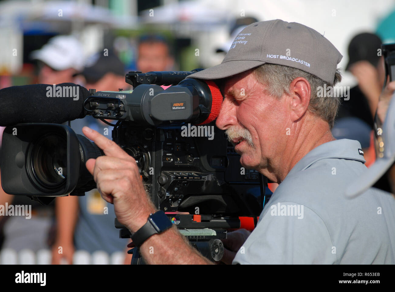 Cameraman focusing his camera at Australian PGA Championship 2018, RACV