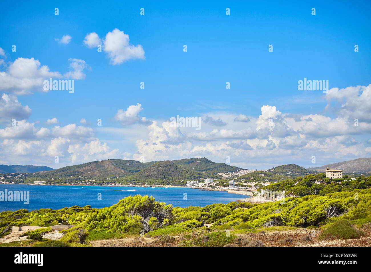 Scenic landscape of Capdepera region, Mallorca, Spain. Stock Photo