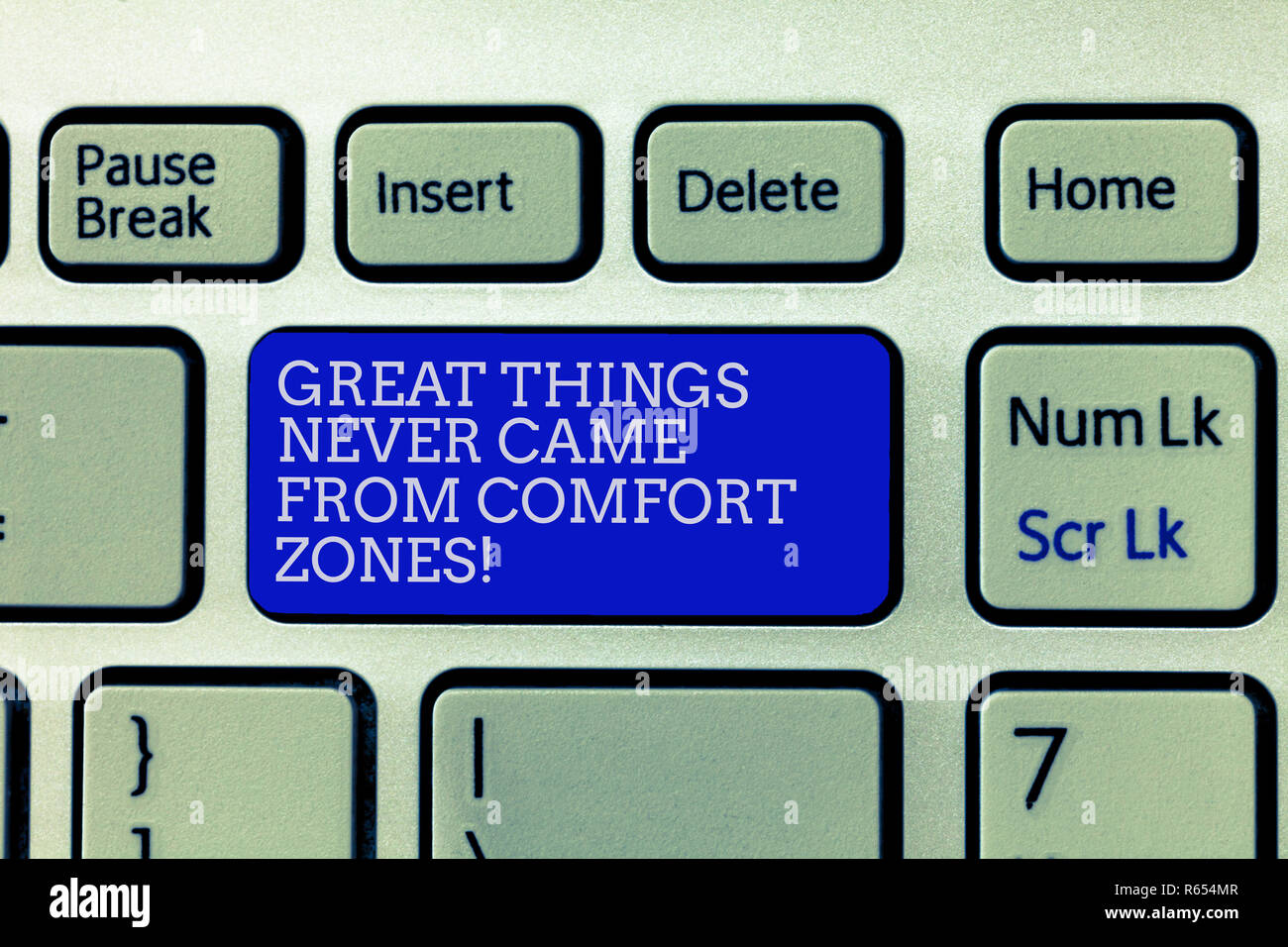 Conceptual Hand Writing Showing Great Things Never Came From