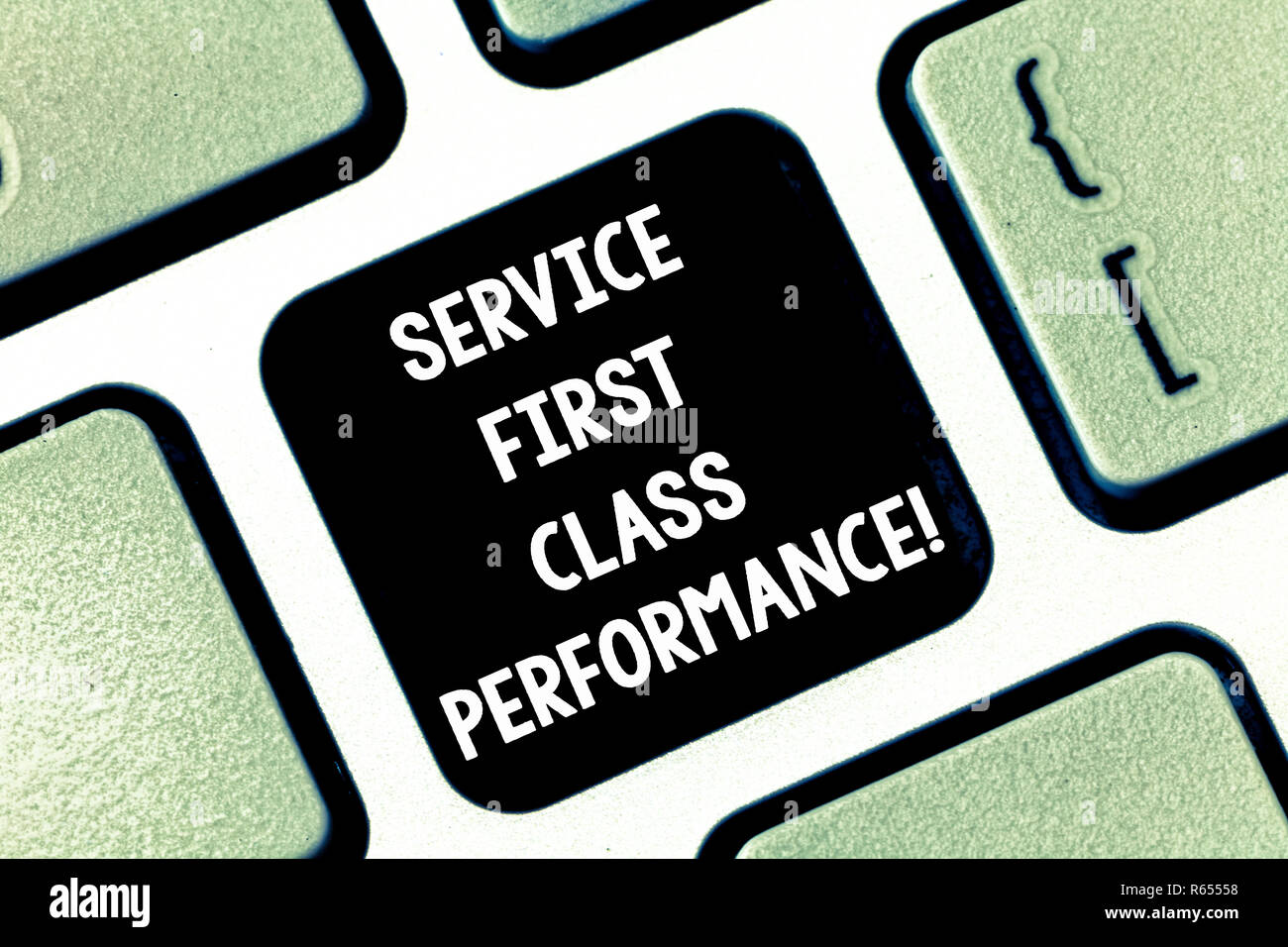 Conceptual hand writing showing Service First Class Perforanalysisce ...