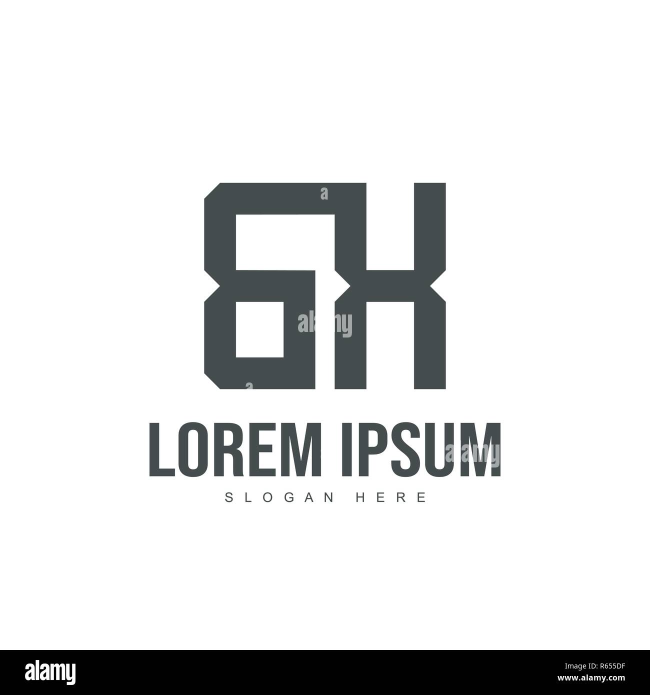 BX Letter logo design. Initial letter logo template design Stock Vector