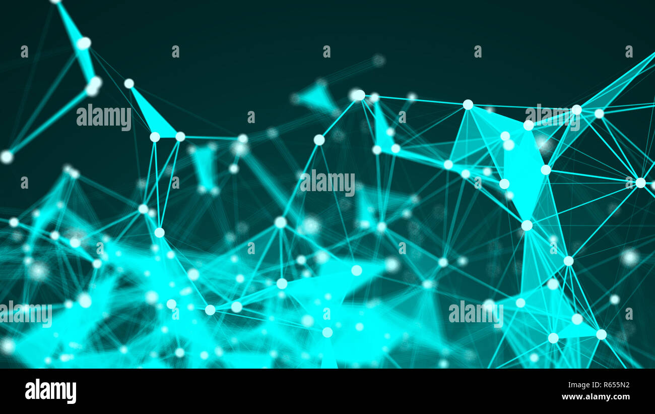 Abstract Polygonal Space Background with Connecting Dots and Lines ...