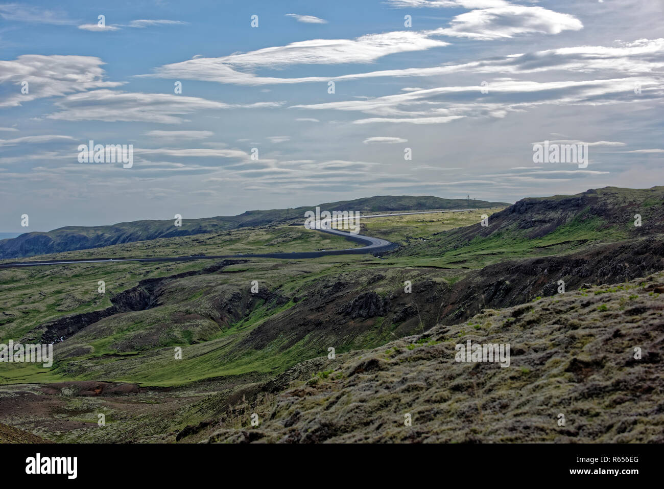 Near Hveragerði, Iceland. The geothermal hot river at Reykjadalur is a ...