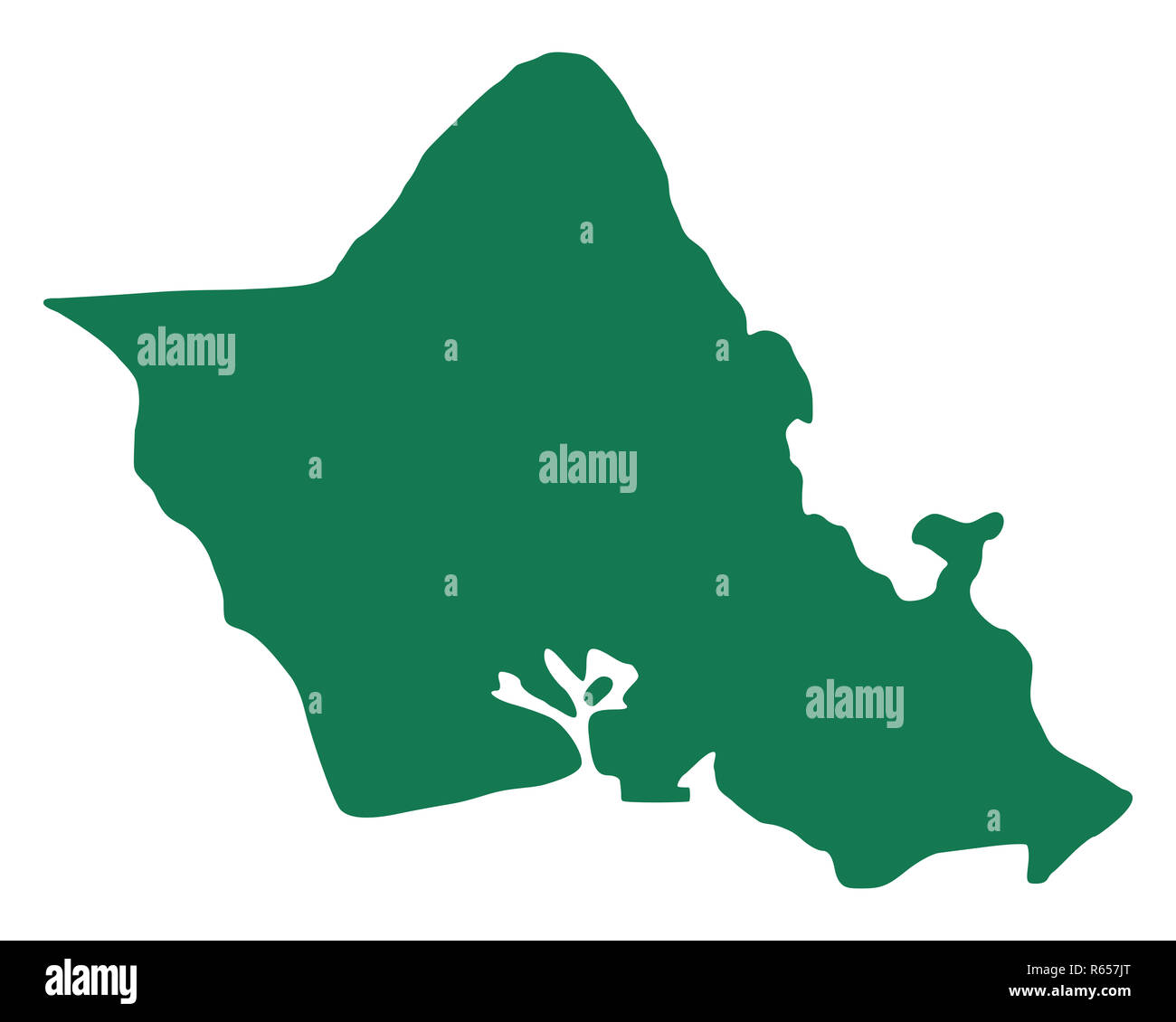 Oahu map hi-res stock photography and images - Alamy
