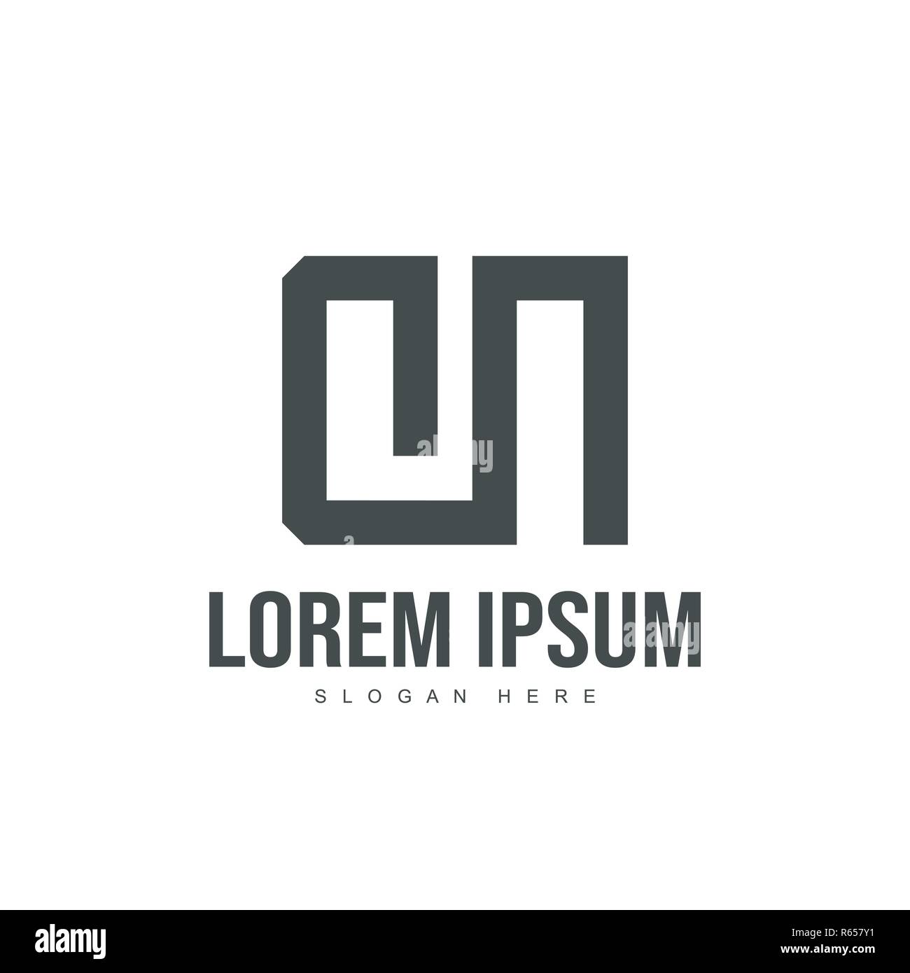 DN Letter logo design. Initial letter logo template design Stock Vector