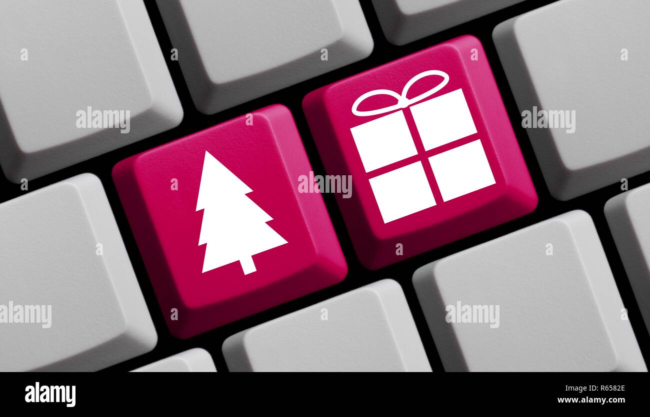 Computer keyboard christmas tree key hires stock photography and