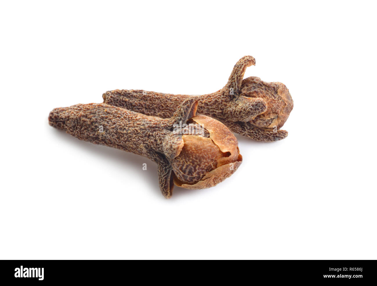 Some Dried cloves isolated on white background. Stock Photo
