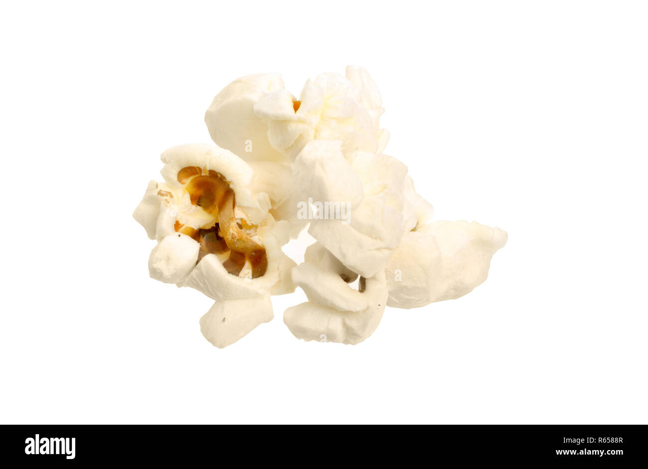 Popcorn isolated on a white background. Full depth of field. Stock Photo