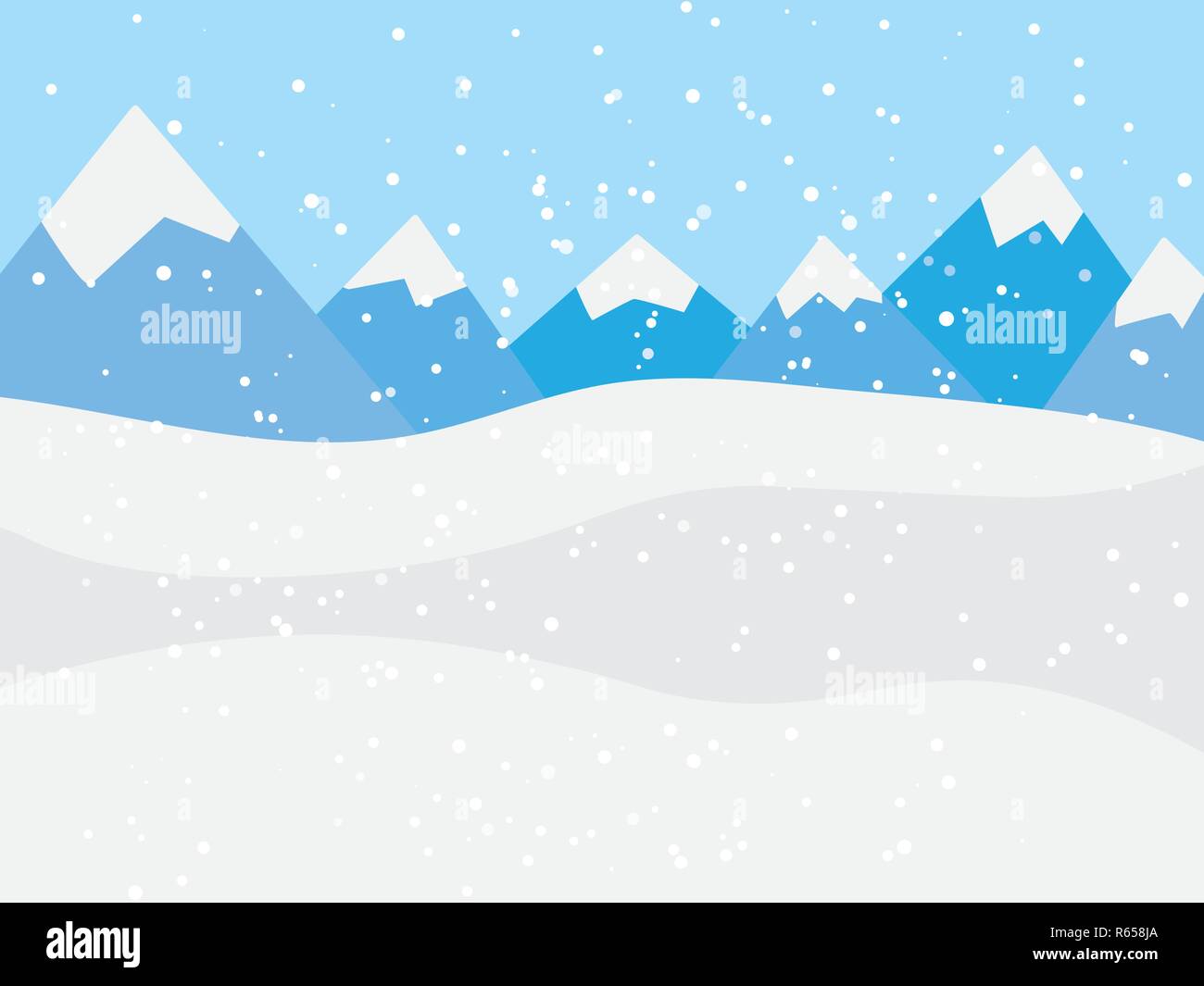 winter mountain landscape- vector illustration Stock Vector Image & Art ...