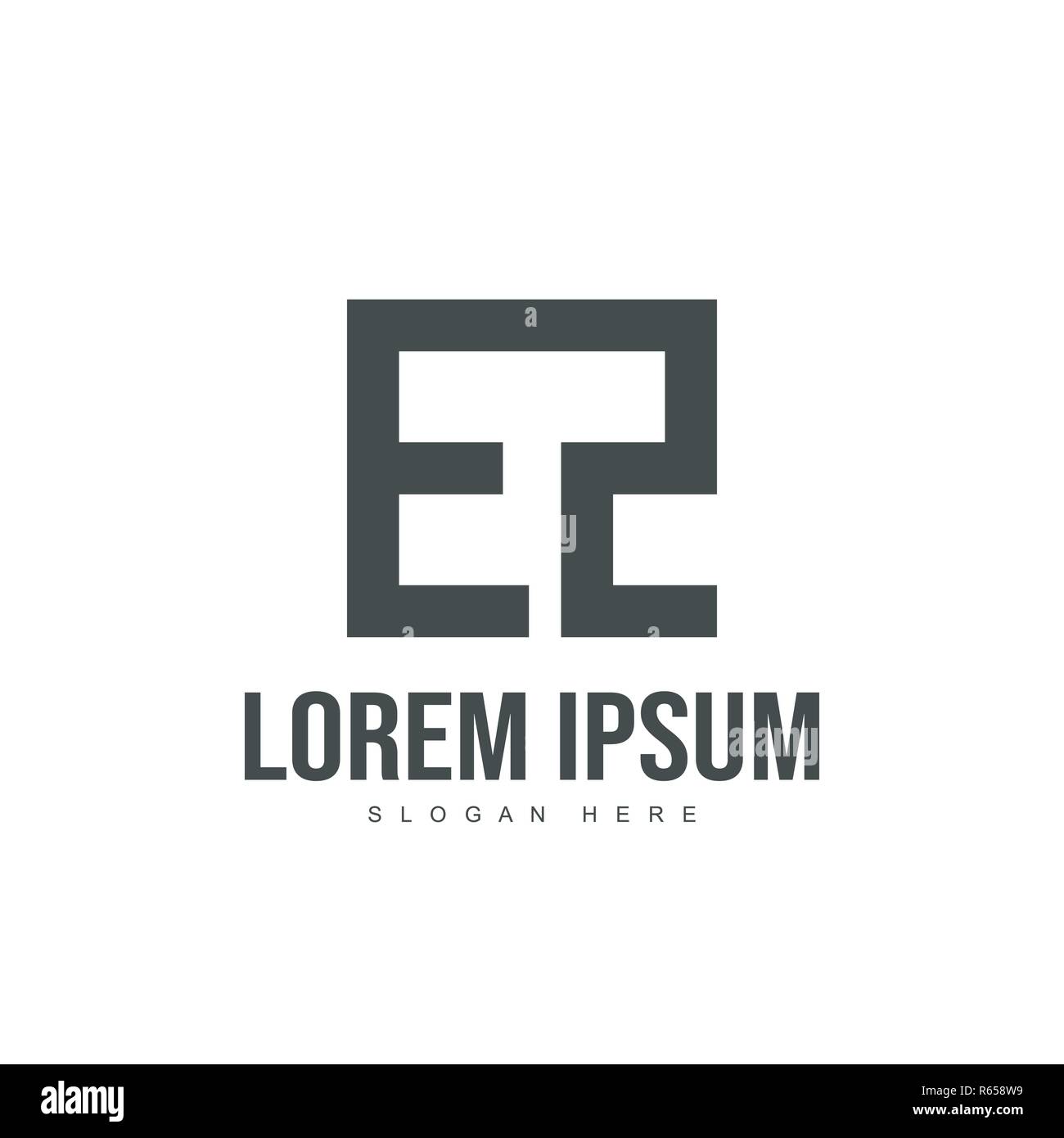 EZ Letter logo design. Initial letter logo template design Stock Vector ...