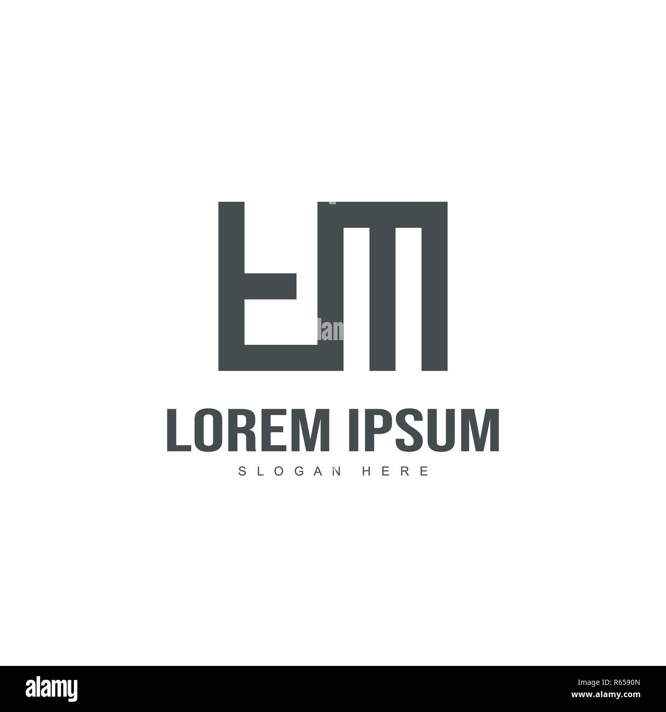 Initial letter logo design. minimal letter logo template Stock Vector