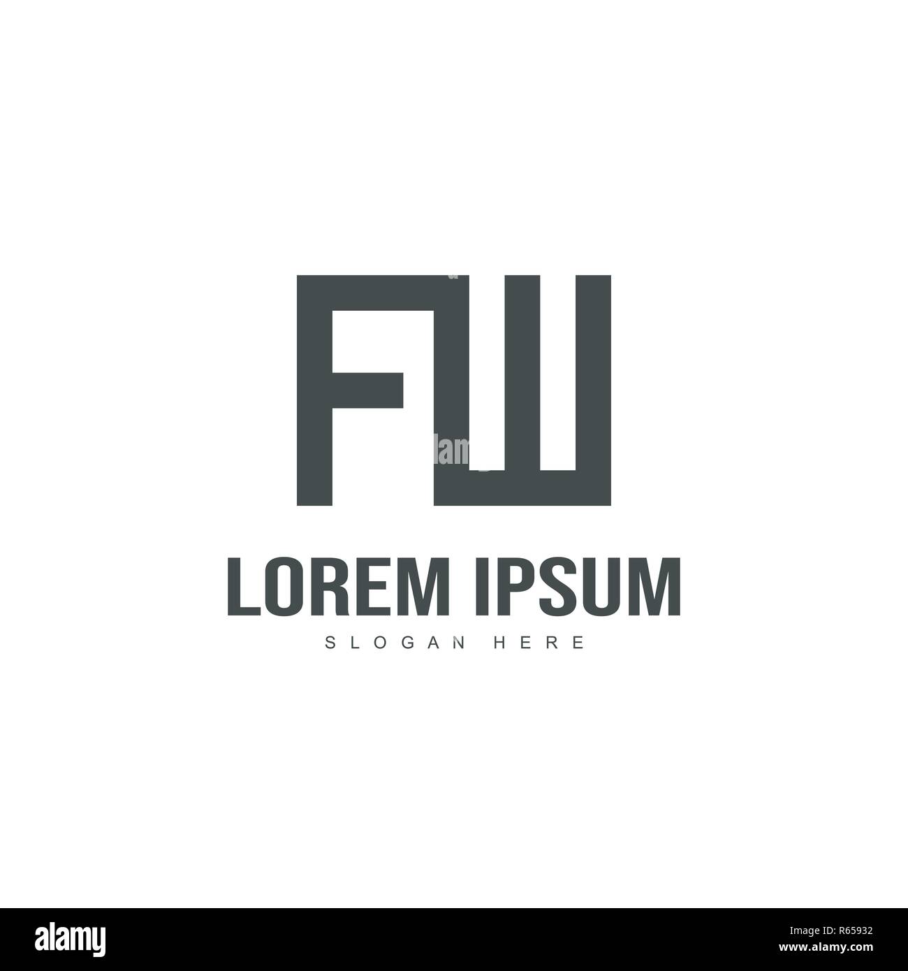Initial letter logo design. minimal letter logo template Stock Vector