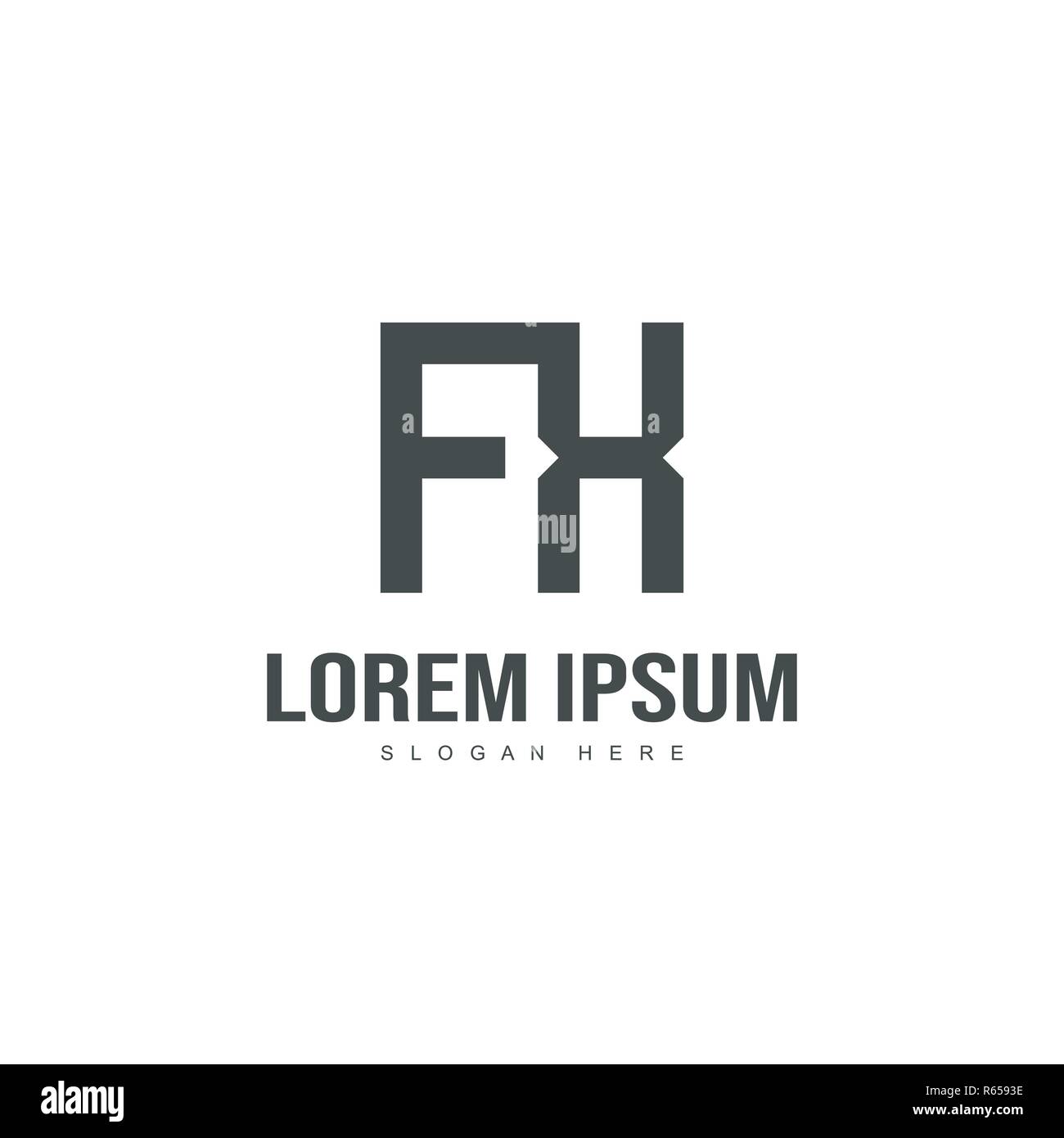 Initial letter logo design. minimal letter logo template Stock Vector